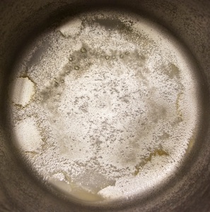Distillation residue from 1 gallon of Polar Spring Water
